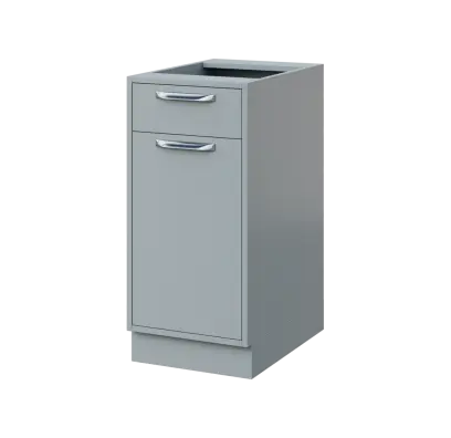 QS - 4DZ spodní skříňka, 1-dveřová/zásuvka, levá, 900x400x600, šedá